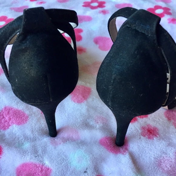 Woman elegant strapped high heel Black shoes 7.5 - Picture 4 of 8